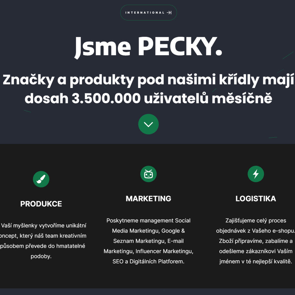 PECKY ONLINE - firemní vzitka