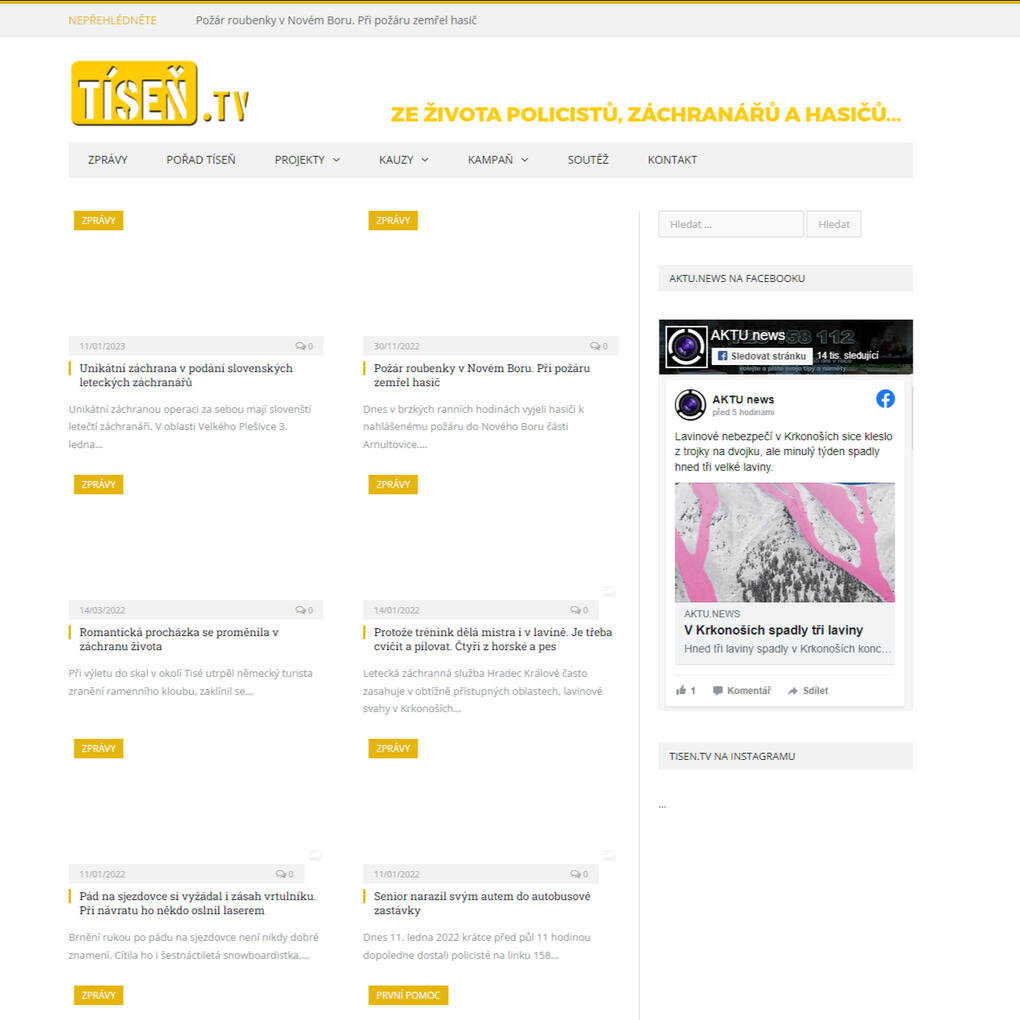 Tíšeň TV - zpravodajský web